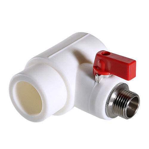 Тройник переходной VALTEC VTp.781 DN 40x15x40 3/4" PN 25 с шаровым краном комбинированный полипропиленовый