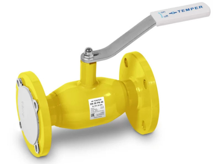 Кран шаровой газовый TEMPER 38345020 стандартнопроходной фланцевый DN 20 PN 40