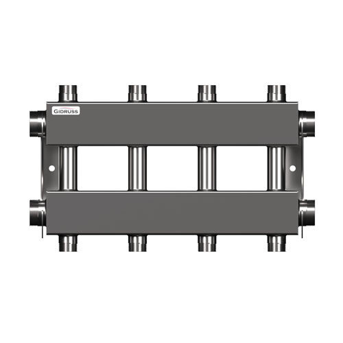 Коллектор распределительный GIDRUSS MKSS-150-4DUx25 5-ти контурный НР 1 1/2"x1" Ду 40 Ру 6 модульный