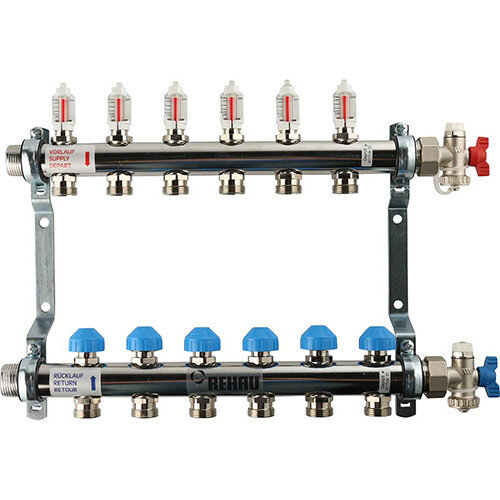 Распределительный коллектор REHAU HKV-D на 6 контуров