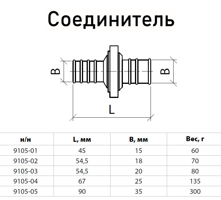 Соединитель для шланга латунный Aquasfera 9105-01 DN 15 PN 25 разъёмный, 9105-01 4
