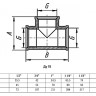 Тройник VALFEX VF.130 ВР 1/2"x1/2"x1/2" Ду 15 Ру 40 латунный 2