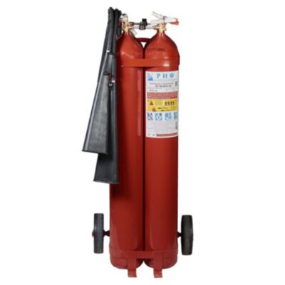 Огнетушитель углекислотный РИФ ОУ-50-ВСЕ в сборе, ЗПУ-латунь