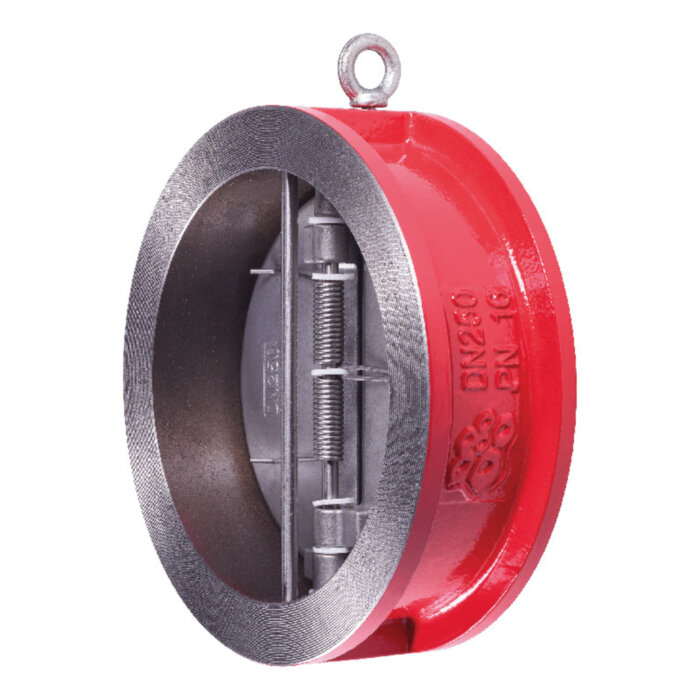 Клапан обратный двухстворчатый РАШВОРК 400 Ду450 Ру16 межфланцевый чугунный