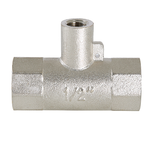 Латунный тройник VALTEC 1" для подключения датчика температуры VTr.250.N.0006