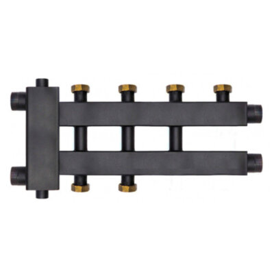 Коллектор распределительный Warme WKD.R.85.F.2+1 3-х контурный НР 1 1/2"x1" Ду 40 Ру 6 без теплоизоляции