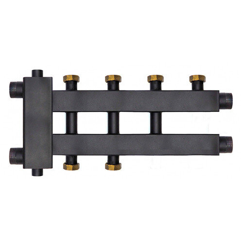 Коллектор распределительный Warme WKD.R.85.F.2+1 3-х контурный НР 1 1/2"x1" Ду 40 Ру 6 без теплоизоляции