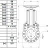 Задвижка шиберная ножевая VAG ZETA DN 50 PN 10 со штурвалом 2