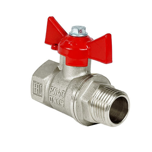 Кран шаровый VALFEX VF.218 ВР-НР 1/2" Ду 15 Ру 40 STANDART N/P никелированный латунный 1