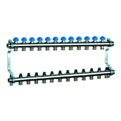 Коллекторная группа Watts HKV 2010-VA 12-ти контурный НР 1"x3/4" DN 25 PN 6 с регулирующими клапанами