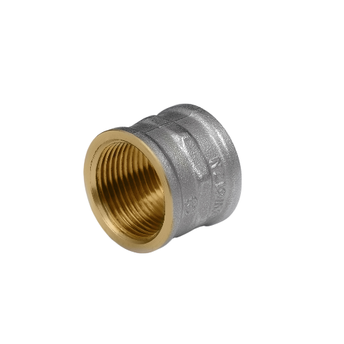 Муфта соединительная латунная Aquasfera 9018 DN 25 PN 25 резьба - 1'', покрытие - никель, резьбовая ВР-ВР, 9018-03 1