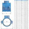 Седелка резьбовая для пластиковых труб UR-CAST UR-03 DN 110 x 2'' PN 16 чугунная 2