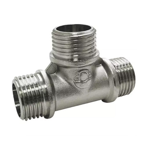 Тройник переходной VALFEX VF.131 НР 1/2"x1/2"x1/2" Ду 15 Ру 40 никелированный латунный 1