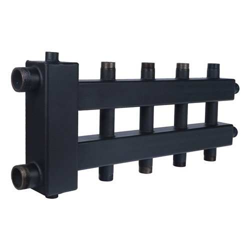 Коллектор распределительный ROMMER RDG-0018-024025 5-ти контурный НР 1"x1 1/2" Ду 40 Ру 4 дублёр компакт с гидравлическим разделителем 1