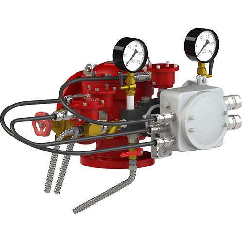 Узел управления УУ-Д100/1,6(Р,Э24,Г0,07)-ВФ.У3.1 с комбинированным приводом взрывозащищенный (вариант с отводом и "СУЖ")