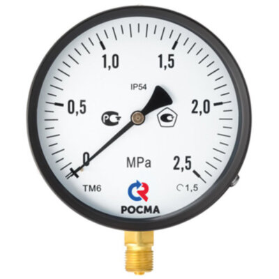 Манометр РОСМА ТМ-610Р.00 IP54 (0...1,6 МПа) Дкорп=150мм кл. 1,5 G1/2" общетехнический с повышенной пылевлагозащищенностью радиальный УТ-00049032