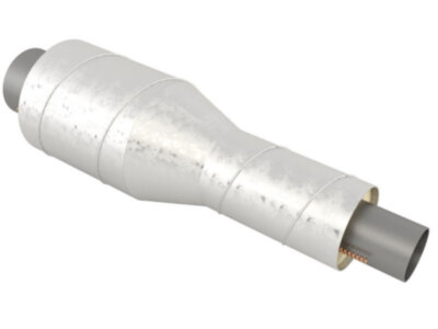 Переход стальной в изоляции ППУ-ОЦ 530х10,0/710-377х8,0/500