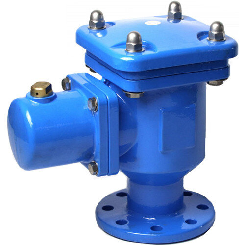 Вантуз автоматический Benarmo DN 65 PN 10/16 двухкамерный тройного действия фланцевый угловой