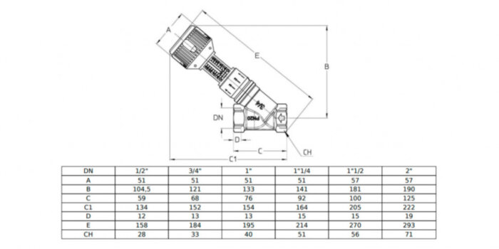 Клапан Cim 727OTS 1 1/4" Ру 20 балансировочный Cimberio