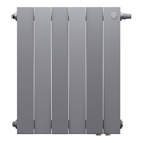 Радиатор биметаллический Royal Thermo PianoForte 500 VD (6 секций) Silver Satin 1