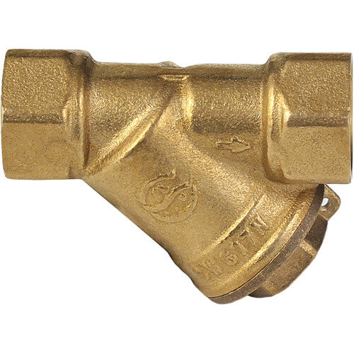 Фильтр сетчатый латунный Aquasfera 4001 DN 25 PN 20 резьба - 1'', косой, резьбовой ВР-ВР, 4001-03