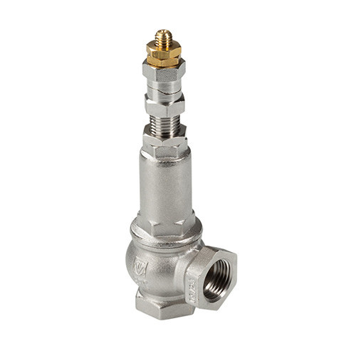 Клапан предохранительный VALTEC VT.1831.N.09 2" DN 50 PN 16 малоподъемный, пружинный, регулируемый, прямого действия, резьбовой, с возможностью ручного открывания, латунный с никелевым покрытием 1