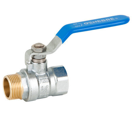 Кран шаровой латунный GENEBRE 3034 Ду20 Ру25 резьбовой ВР/НР ручка