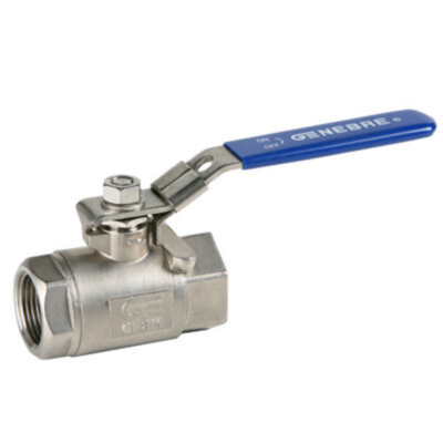 Кран шаровой нержавеющий GENEBRE 2008 Ду8 Ру140 стандартнопроходной резьбовой ВР/ВР (внутренняя/внутренняя)