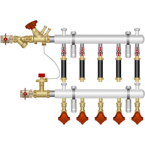 Коллектор БЭФ-КЭ Ду 40 Ру 16 на 5 отводов