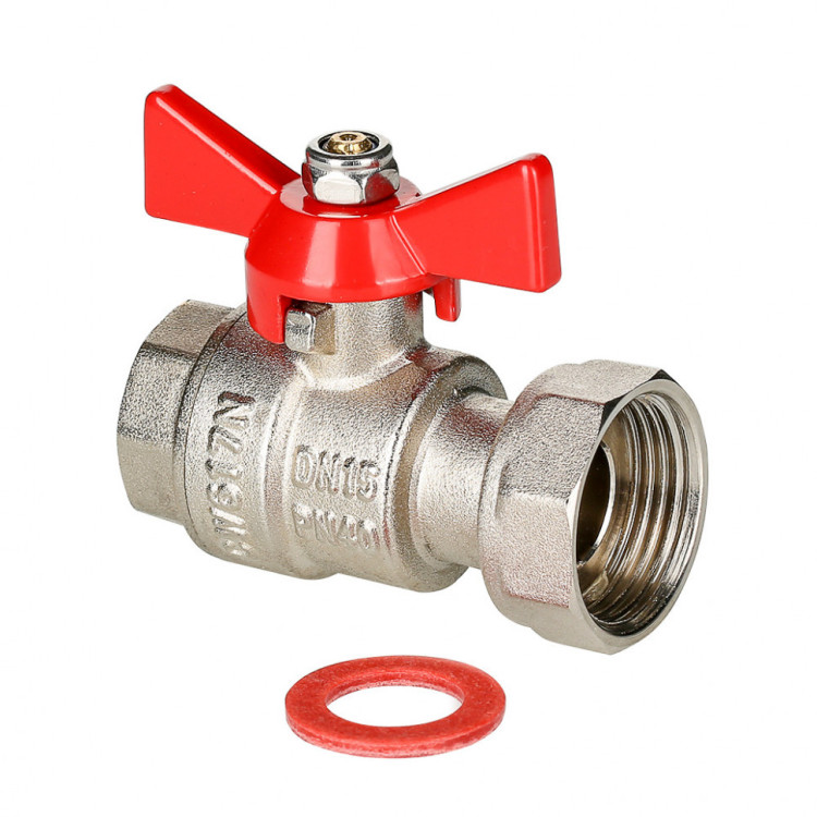 Кран шаровой VALTEC 1/2" Ду15 Ру40 с накидной гайкой VT.241.N.0405 1