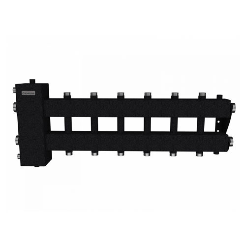 Коллектор распределительный GIDRUSS BM-150-7DU 7-ми контурный НР 1 1/2"x1" Ду 40 Ру 6 балансировочный