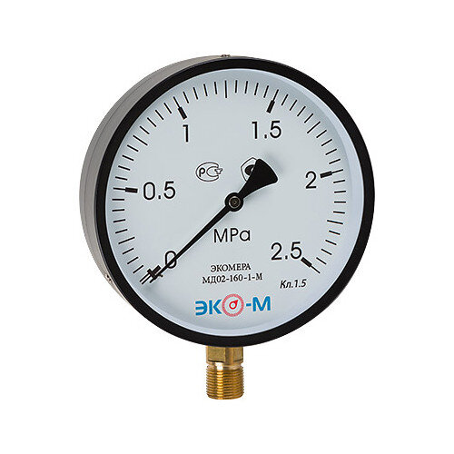 Манометр ЭКОМЕРА МД02 Ду 160 мм Ру 0-2,5 МПа М20*1,5 общетехнический