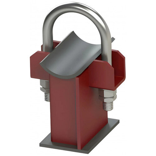 Опора Дн 159 05 ОСТ 108.275.25-80 неподвижная однохомутовая хромомолибденованадиевая сталь, ТЭС