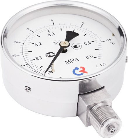 Манометр РОСМА ТМ-521Р.00 NH3 (0...2,5 МПа) Дкорп=100мм кл. 1,0 G1/2" Траб= -30...+70°C коррозионностойкий виброустойчивый радиальный, аммиак УТ-00044139