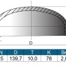 Заглушка 139,7х10 (ду125) ГОСТ 17379-2001 эллиптическая стальная 2