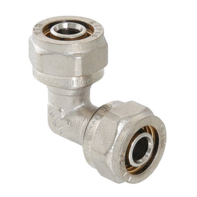 Угольник 90 градусов VALTEC VTm.351 DN 32 PN 10 латунный никелированный