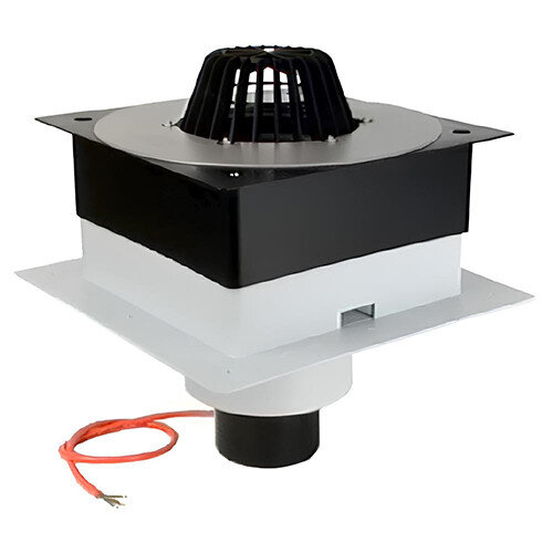 Кровельная воронка из профлиста HL63.1P/1 DN 110 с электрообогревом с гидроизоляционным полотном из ПВХ