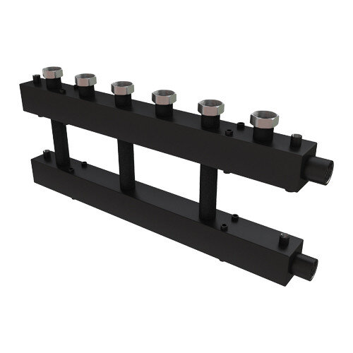 Коллектор распределительный Askon Дублер КК-40F/125/40/2D 2-х контурный ВР-НР 1 1/2" Ду 40 Ру 6 без теплоизоляции