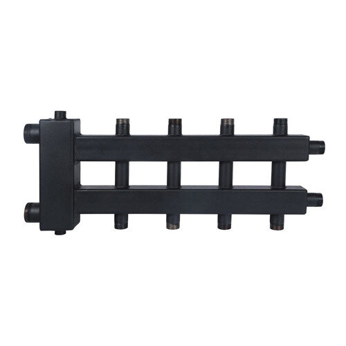 Коллектор распределительный ROMMER RDG-0018-024025 5-ти контурный НР 1"x1 1/2" Ду 40 Ру 4 дублёр компакт с гидравлическим разделителем