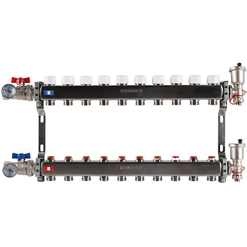 Коллектор ROMMER в сборе без расходомеров 10 выходов