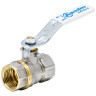 Кран шаровой латунный Aquasfera Standard 1101 DN 15 PN 40 резьба - 1/2'', покрытие - никель, неполнопроходной резьбовой ВР-ВР, ручка-рычаг белая 1101-01 1
