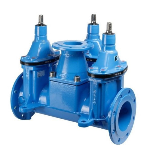 Задвижка HAWLE 4460E2 DN 100/2 PN 16 фланцевая клиновая чугунная с обрезиненным клином типа Комби-III с пожарной подставкой 1