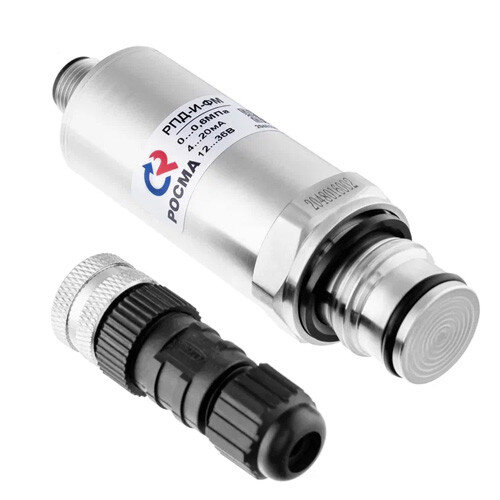 Датчик давления с фронтальной мембраной РОСМА РПД-И-ФМ с11 с разъемом М12х1 Дкорп=27мм 0-0,4 МПа кл. 0,5 G1/2" УТ-00048352