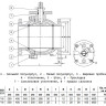 Кран шаровой Benarmo 4110RA DN 200 PN 16 чугунный полнопроходный фланцевый под электропривод с рукояткой 2