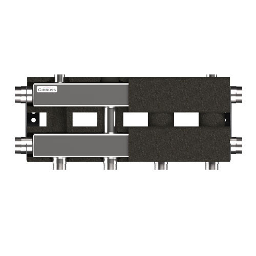 Коллектор распределительный GIDRUSS MKSS-100-2.EPP 2-х контурный НР 1 1/4"x1" Ду 32 Ру 6 модульный в термоизоляции 2