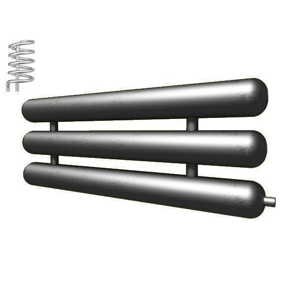 Регистр отопления РАЭ-3x219x5,0-7000 автономный трёхрядный с эллиптическими заглушками