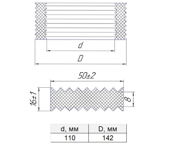 Манжета стенового ввода МСВ 110