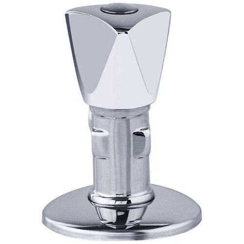 Клапан (вентиль) угловой для бытовых приборов латунный Aquasfera 1071 DN 15 PN 10 резьба - 1/2"х3/8", покрытие - хром, с отражателем, резьбовой НР-НР, маховик хромированный, 1071-03