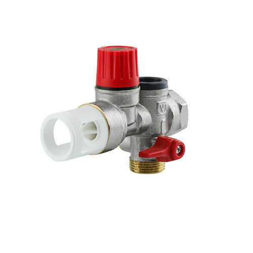 Группа безопасности VALTEC VT.461.NC.05 3/4'' DN 20 PN 10 для бойлера, латунная с никелевым покрытием