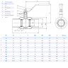 Кран DENDOR W3515 DN 15 PN 40 шаровой под приварку 2